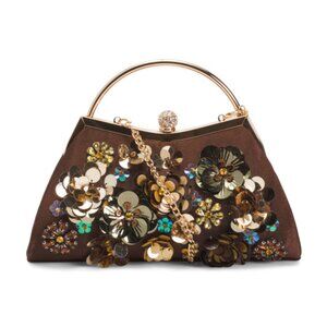 ALESSIA BIANCHI Floral Beaded Clutch
